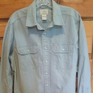 L.L. Bean Sunwashed Canvas Shirt long sleeve